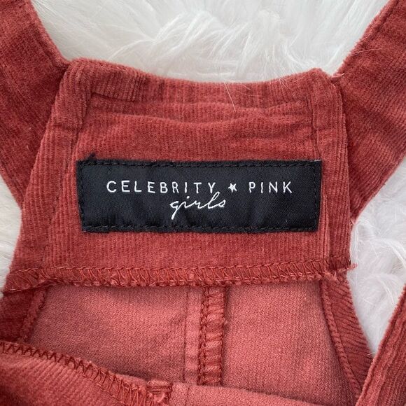 Celebrity Pink Girls Corduroy Overall Dress Pink Size Medium GIRLS - Picture 4 of 4